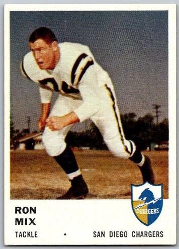 1961 Fleer Football Ron Mix #162 PSA 9
