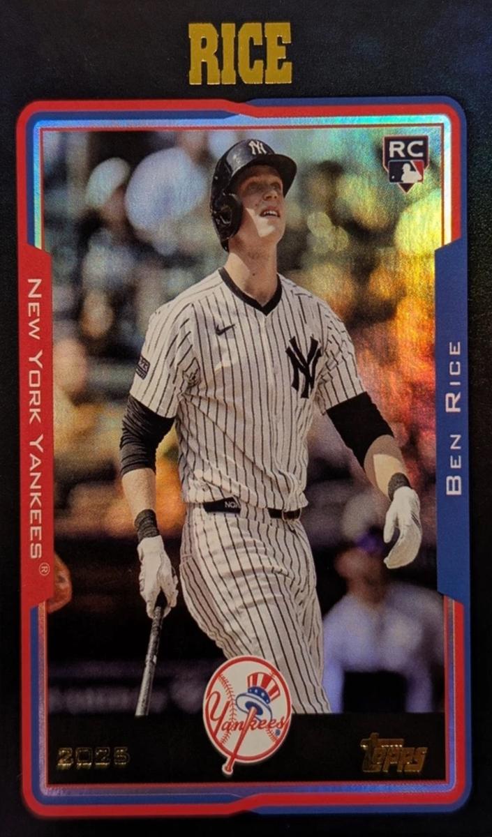 2025 Topps Archives Baseball Black Foilboard Ben Rice #218 PSA 10