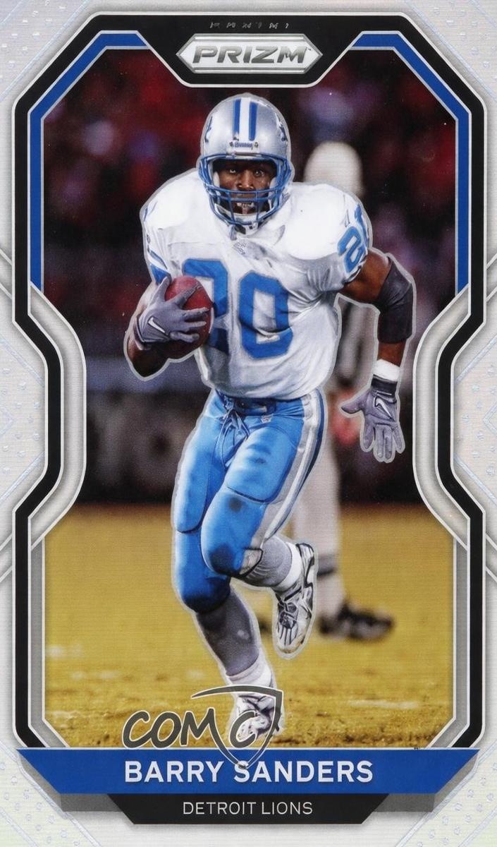 2020 Panini Prizm Football Silver Prizm Barry Sanders #204 PSA 9