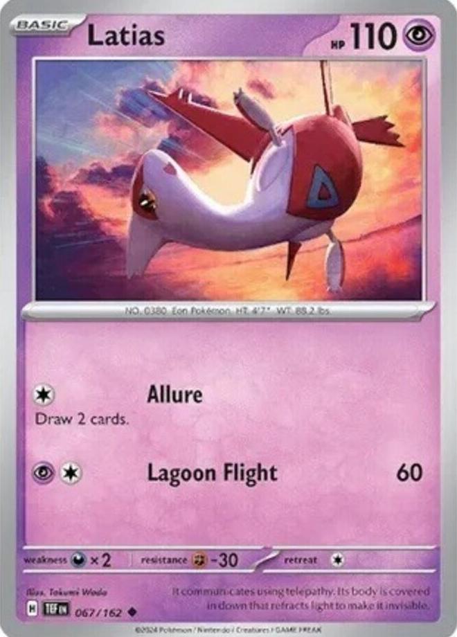 2024 Pokemon Scarlet & Violet Temporal Forces Reverse Holo Latias #67 PSA 9