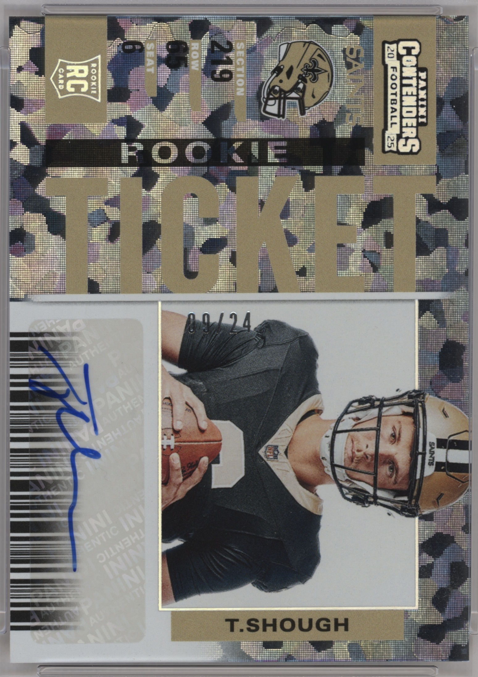 2025 Panini Select Football Cracked Ice Tyler Shough #25