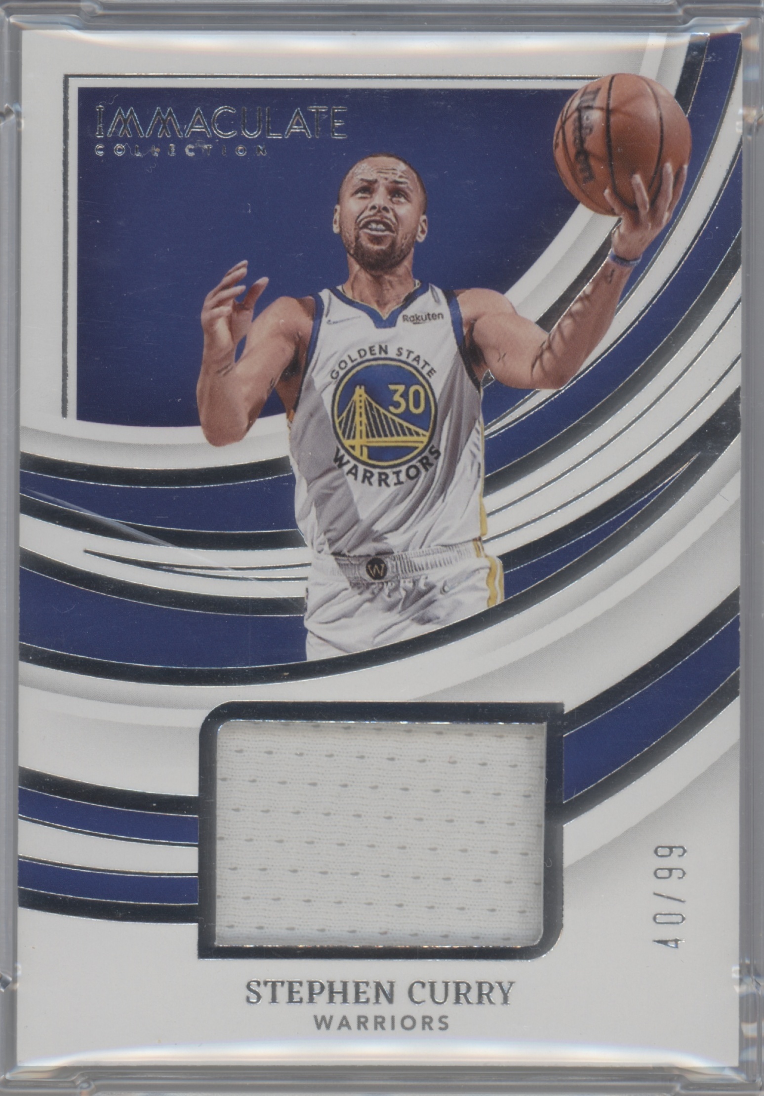 2021 Panini Immaculate Collection Basketball Stephen Curry #RJ-SC PSA 8