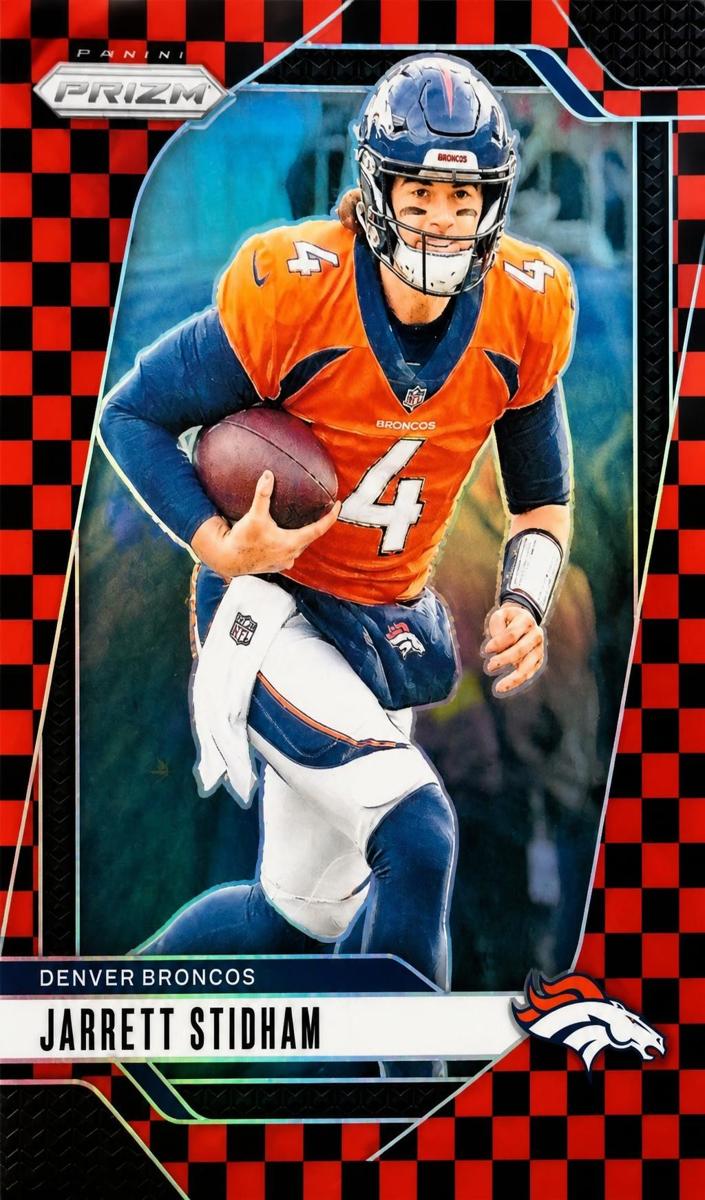 2024 Panini Prizm Football Black and Red Checker Jarrett Stidham #83