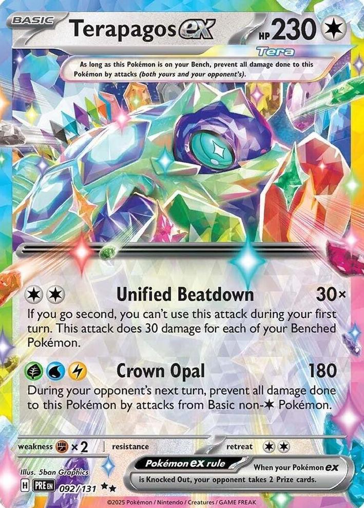 2025 Pokemon Scarlet & Violet Prismatic Evolutions Terapagos EX #92