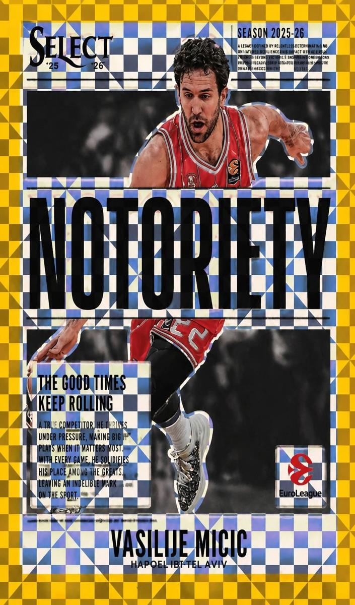 2025 Panini Select EuroLeague Basketball Gold Vasilije Micic #16