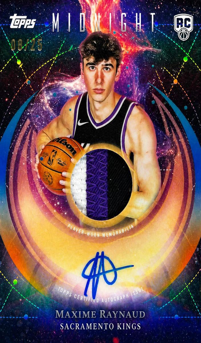 2025 Topps Midnight Basketball Moonrise Maxime Raynaud #RJA-MR