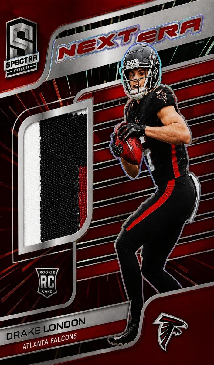 2022 Panini Spectra Football Hyper Drake London #NE-DLO CGC 8