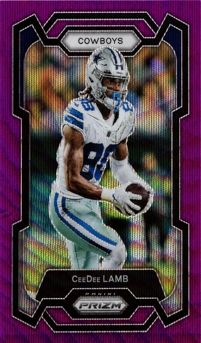 2023 Panini Prizm Football Purple Wave CeeDee Lamb #72