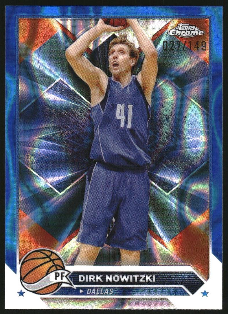 2023 Topps Chrome Basketball Blue Lava Refractor Dirk Nowitzki #98