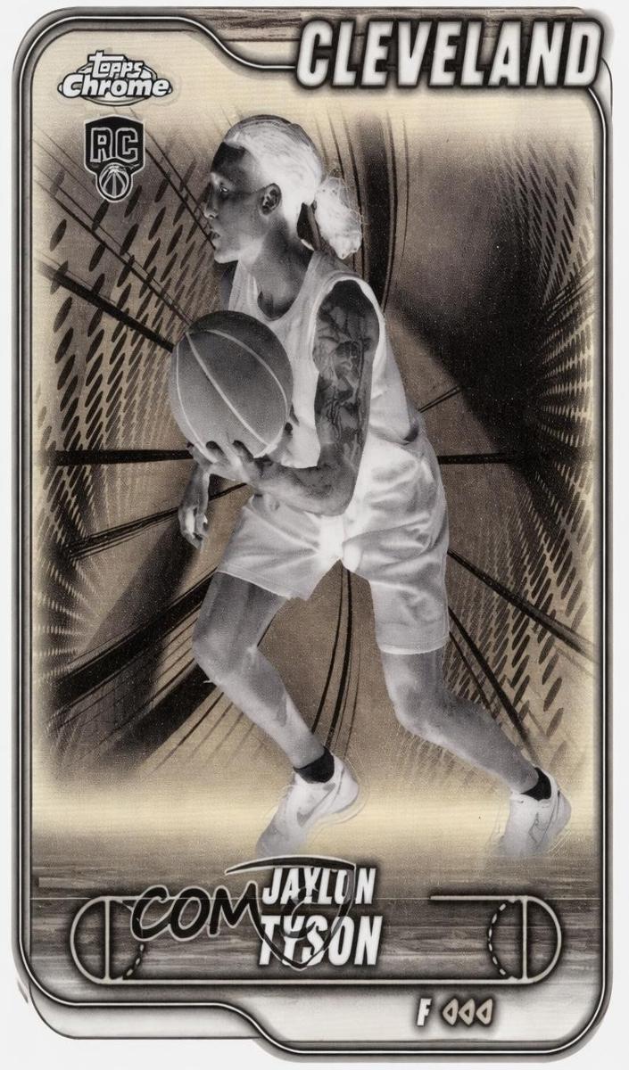 2024 Topps Chrome Basketball Negative Refractor Jaylon Tyson #168