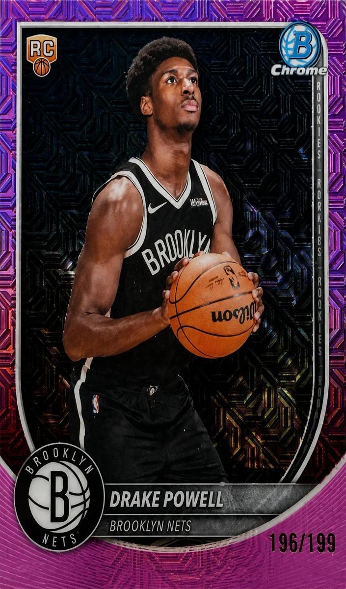 2025 Bowman Mega Box Basketball Pink Mojo Refractor Drake Powell #BCV-22