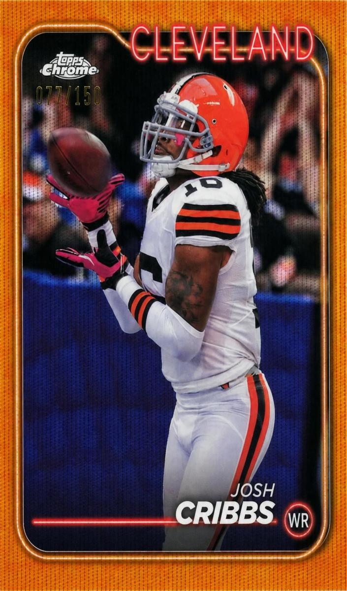 2024 Topps Chrome Football Gold Wave Refractor Josh Cribbs #33