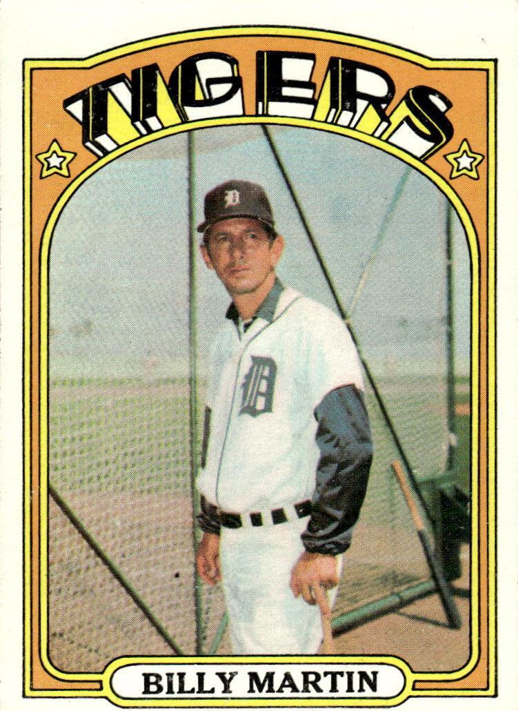 1972 Topps Baseball Billy Martin #33
