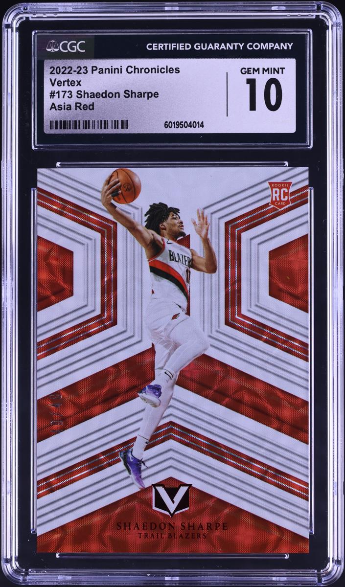 2022 Panini Chronicles Basketball Asia Red Shaedon Sharpe #173