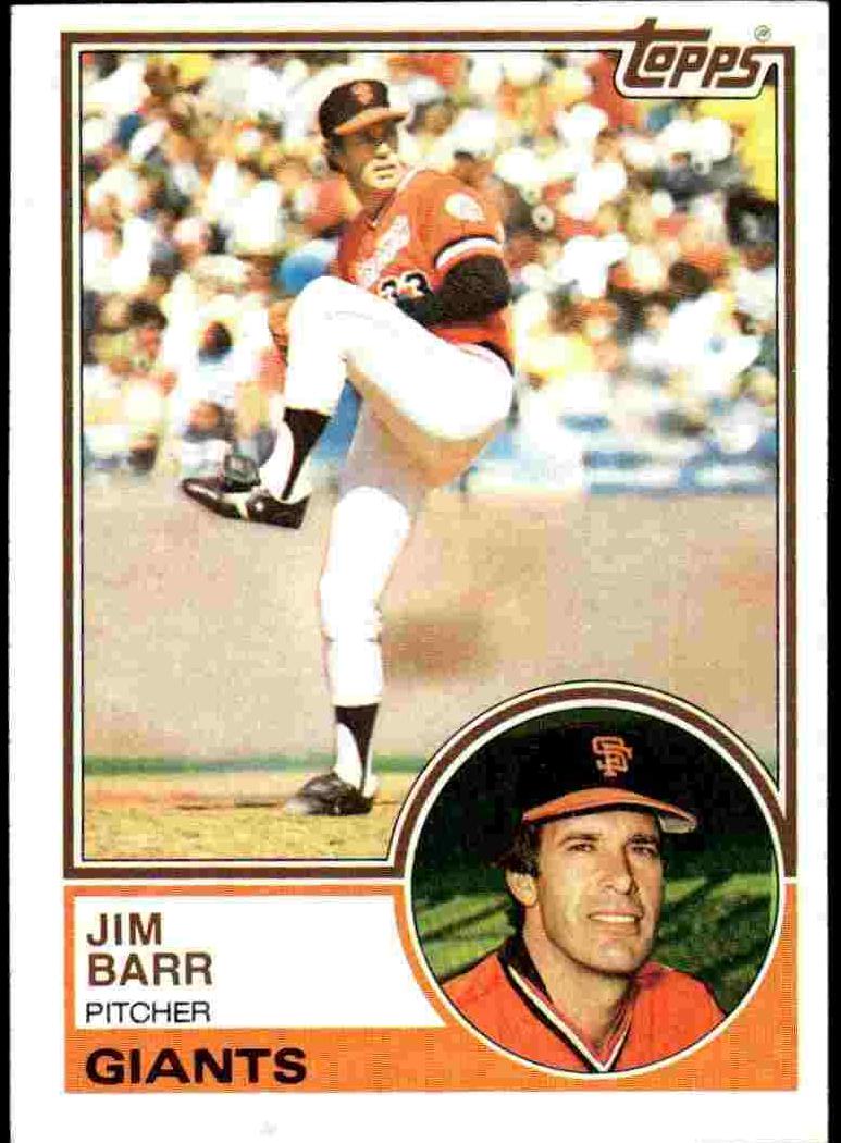 1983 Topps Baseball Jim Barr #133 PSA 9