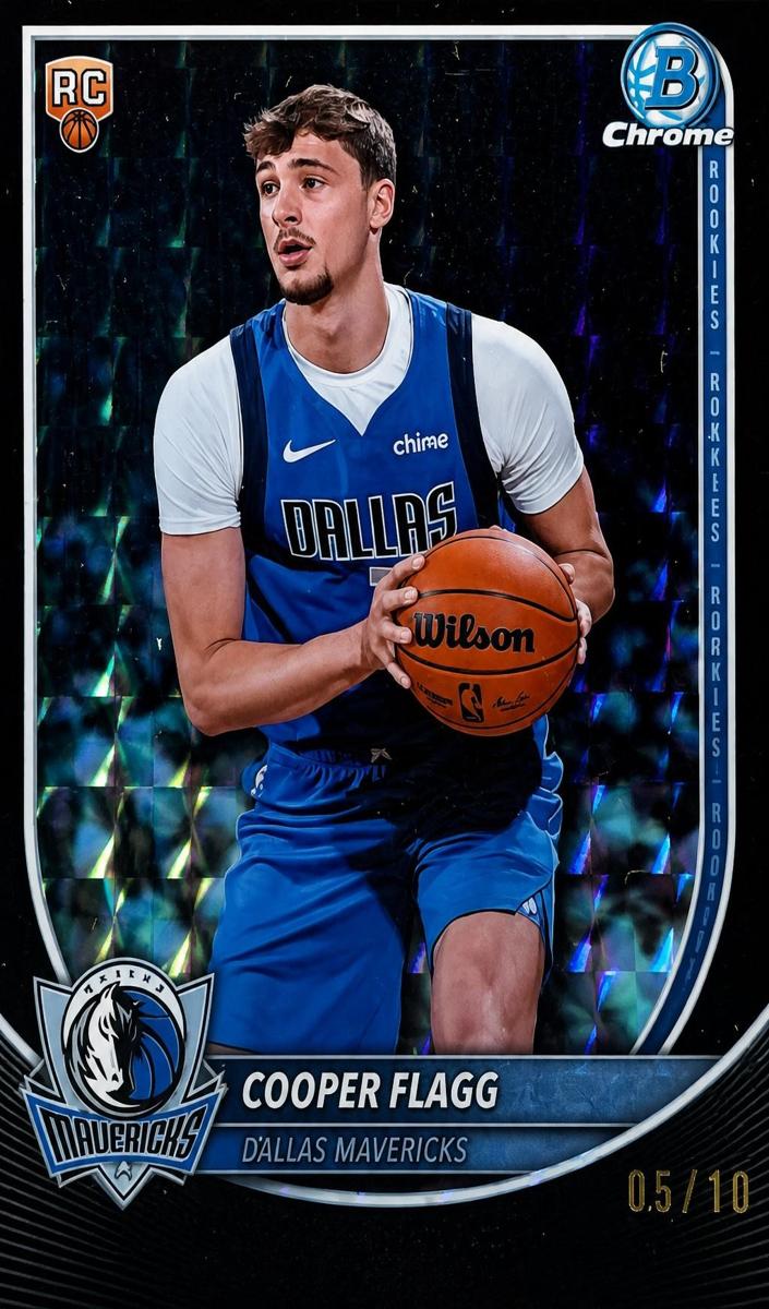 2025 Bowman Basketball Black Geometric Refractor Cooper Flagg #BCV-1 PSA 9