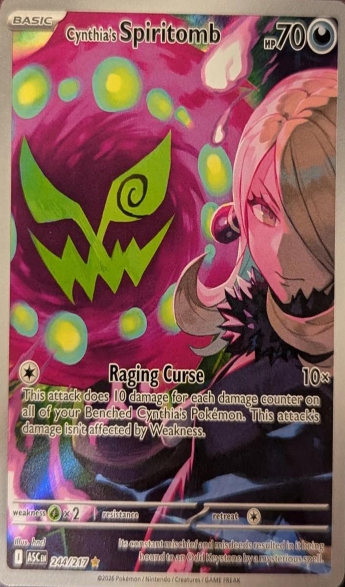2026 Pokemon Mega Evolution Ascended Heroes Cynthia's Spiritomb #244 RAW Ungraded