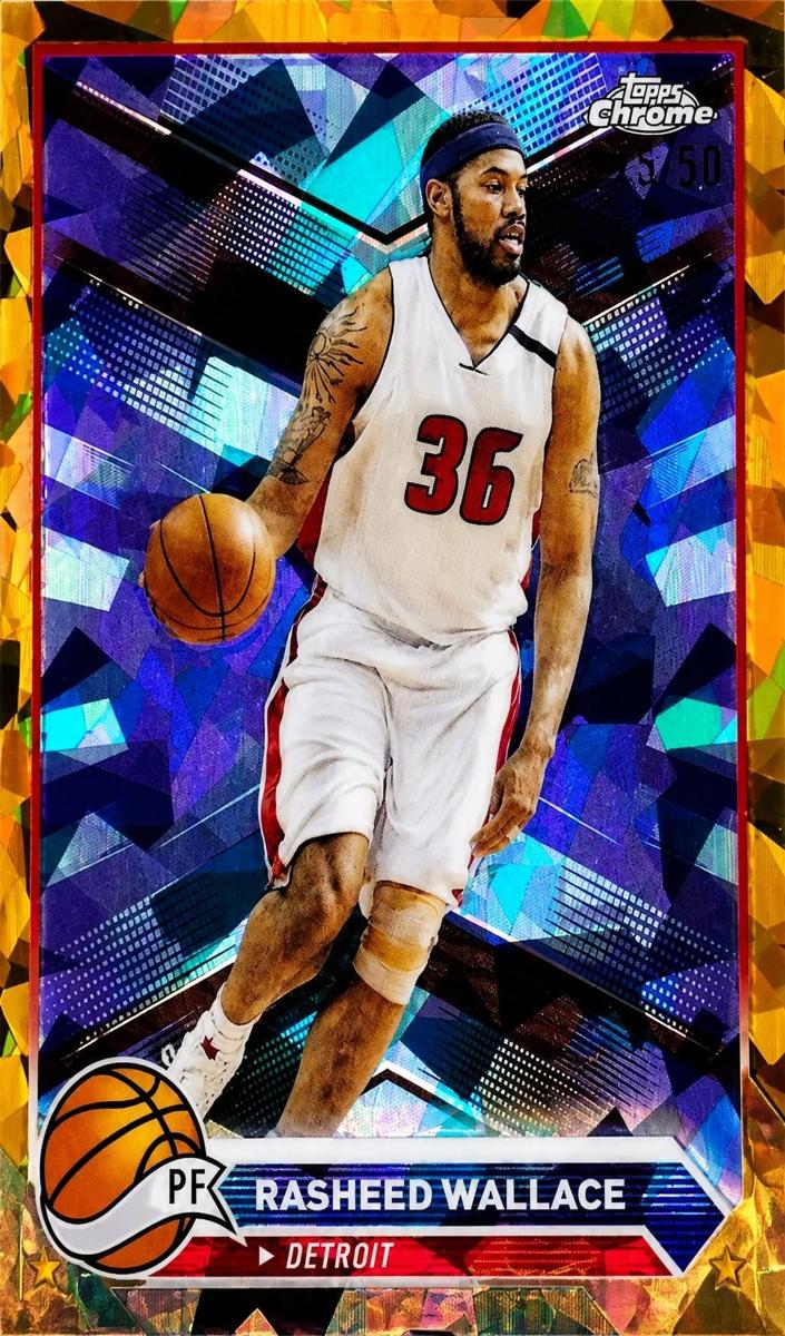 2023 Topps Chrome Sapphire Basketball Gold Rasheed Wallace #19 PSA 10