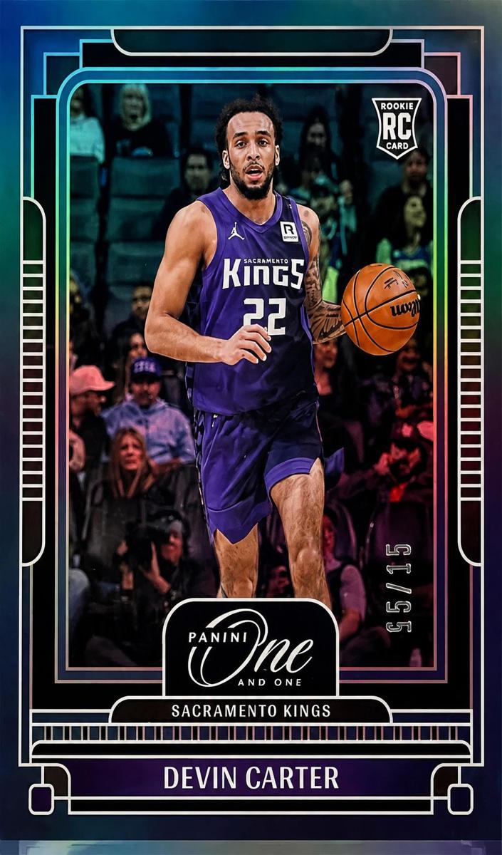 2024 Panini One and One Basketball Blue Devin Carter #150 PSA 8