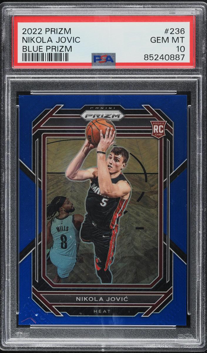 2022 Panini Prizm Basketball Blue Nikola Jovic #236 PSA 9