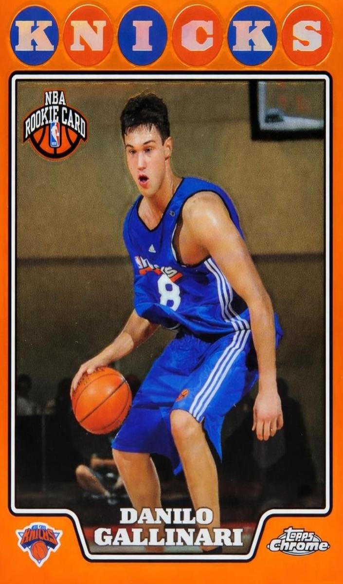 2008 Topps Chrome Basketball Orange Refractor Danilo Gallinari #186