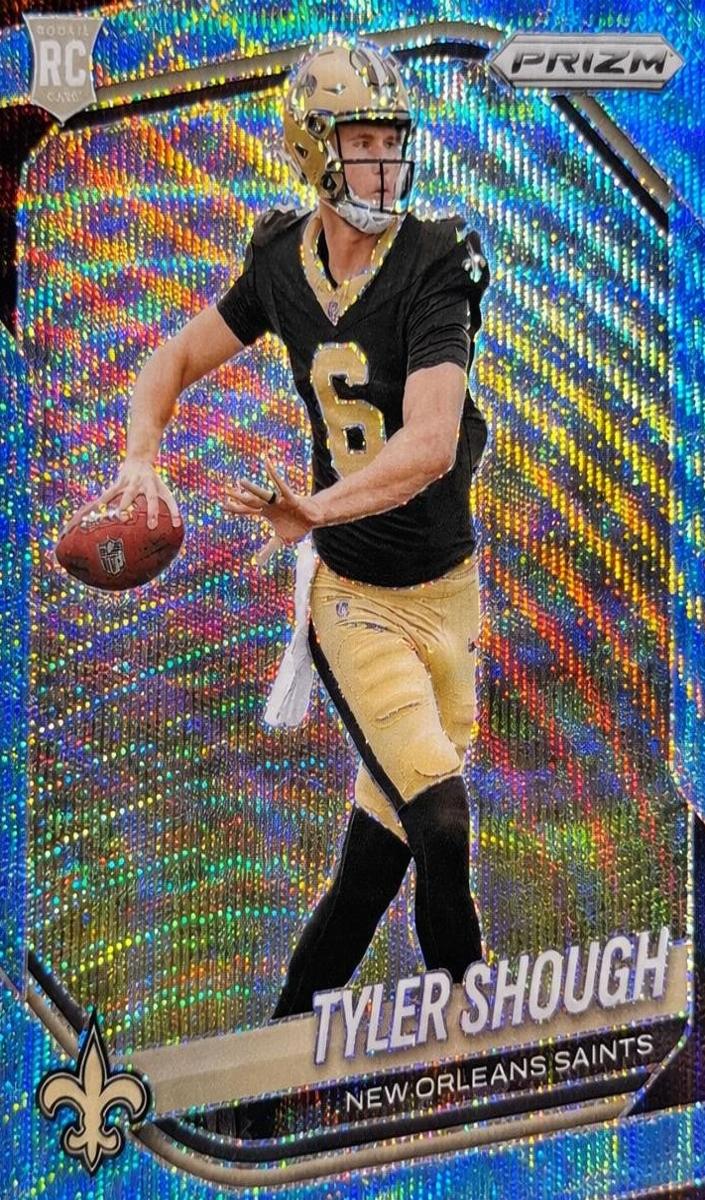 2025 Panini Prizm Football Blue Wave Tyler Shough #327