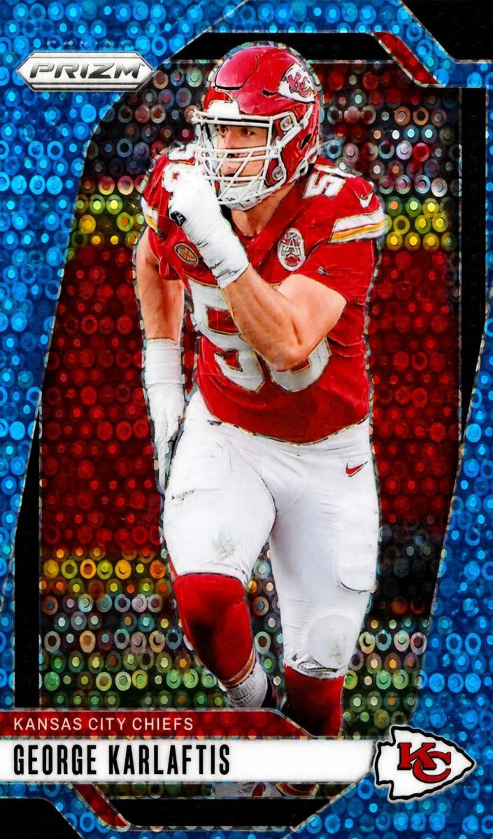 2024 Panini Prizm Football No Huddle Blue George Karlaftis #142 PSA 8.5