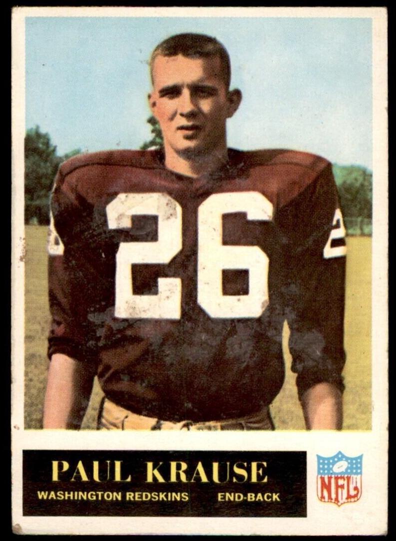 1965 Philadelphia Football Paul Krause #189 PSA 7.5