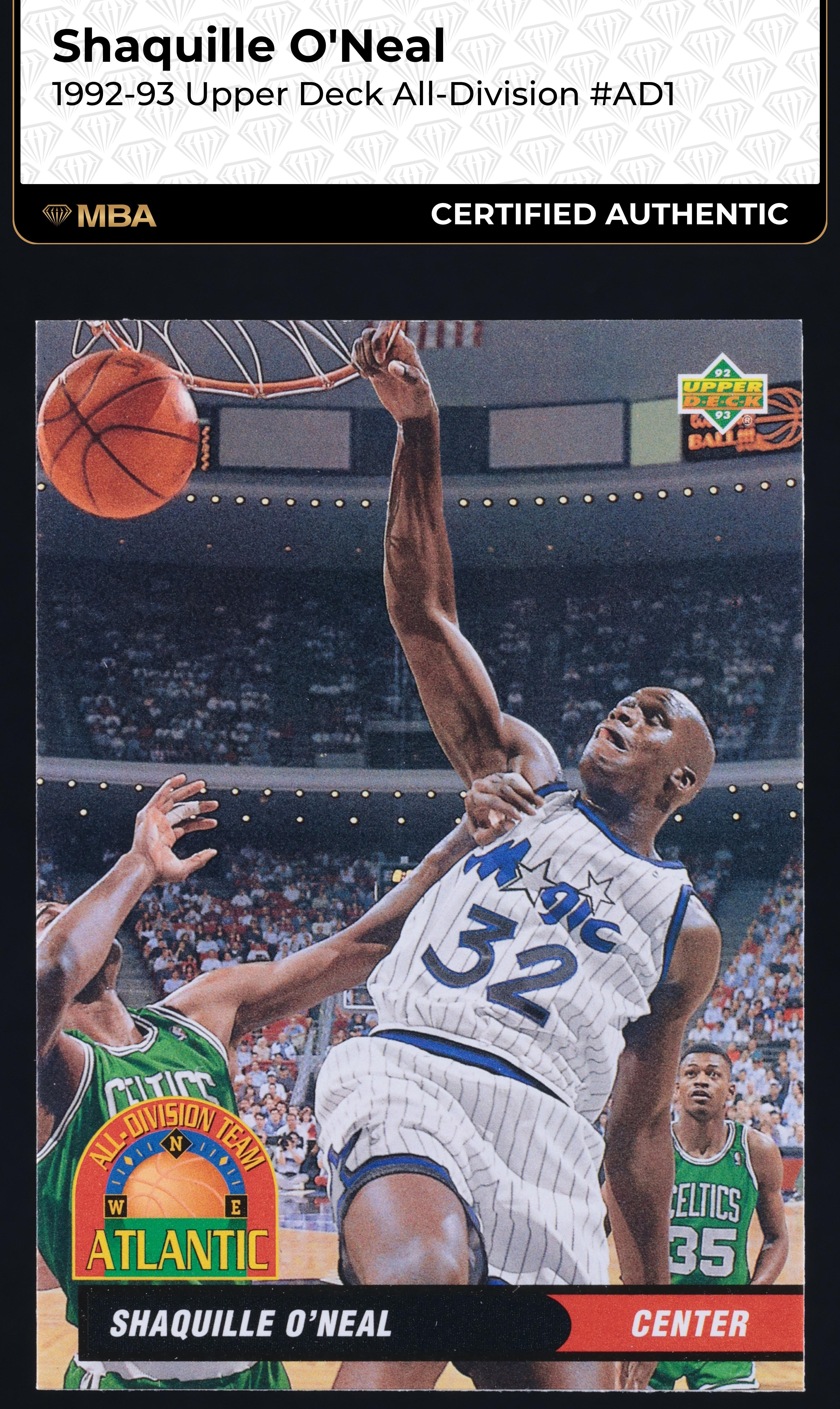 1992 Upper Deck Basketball Shaquille O'Neal #AD1 PSA 9