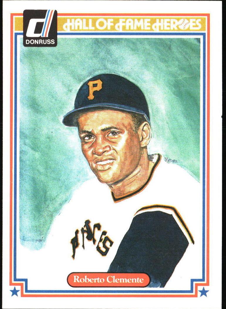 1983 Donruss Hall Of Fame Heroes Baseball Roberto Clemente #17 PSA 8