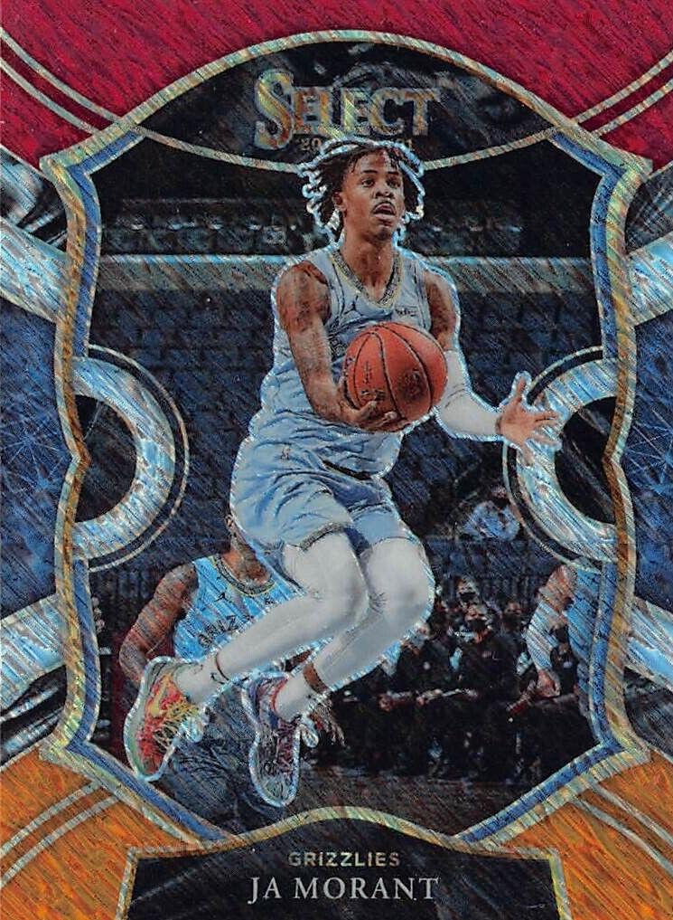 2020 Panini Select Basketball Red White Orange Shimmer Ja Morant #60 CGC 8