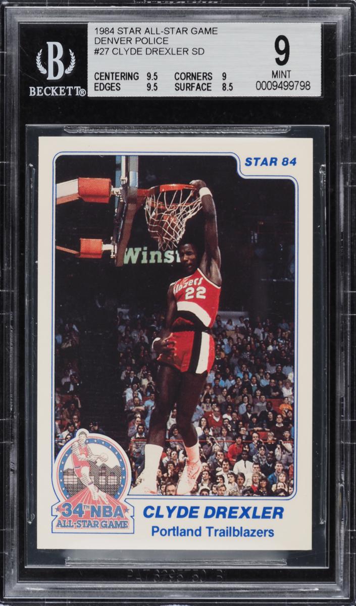 1984 Star Basketball Clyde Drexler #27 BGS 8.5