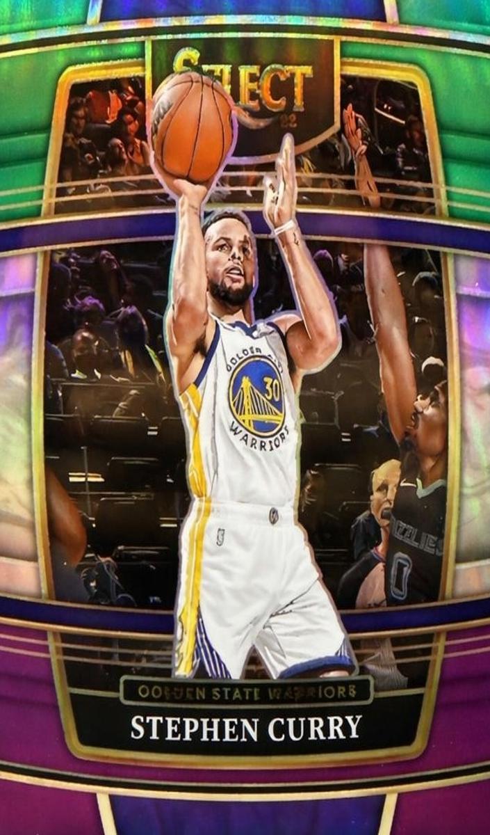 2021 Panini Select Basketball Green White Purple Stephen Curry #94