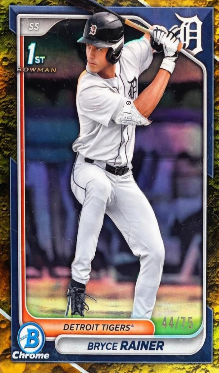 2024 Bowman Draft Chrome Baseball Yellow Lunar Refractor Bryce Rainer #BDC-86