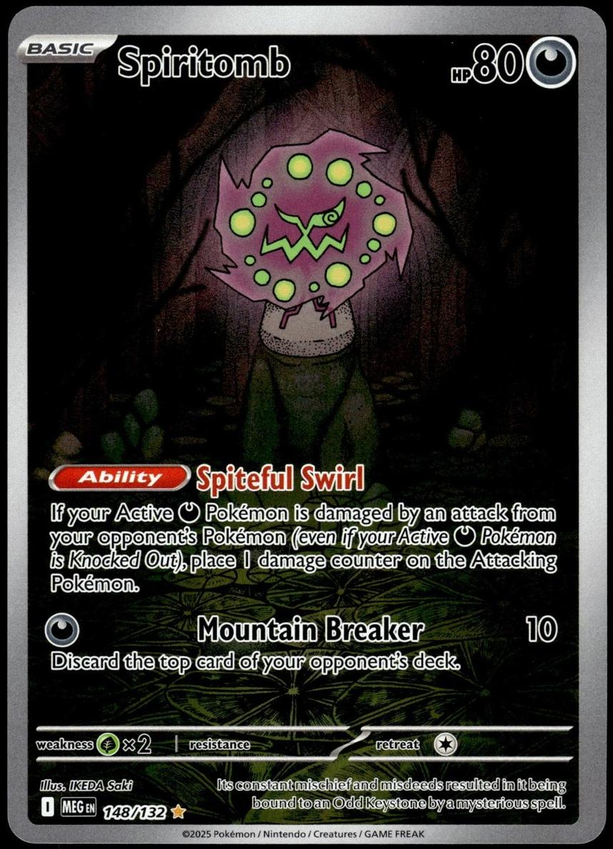 2025 Pokemon Mega Evolution Spiritomb #148 RAW Ungraded