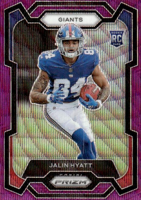 2023 Panini Prizm Football Purple Wave Jalin Hyatt #378 PSA 9