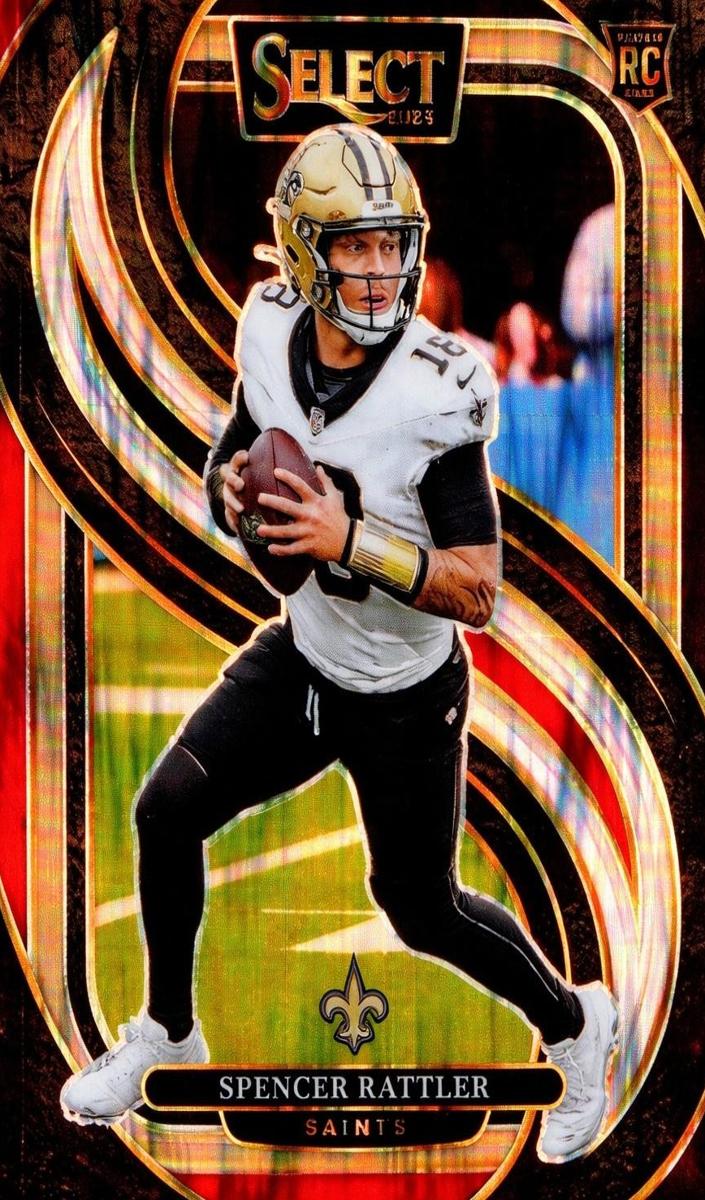 2024 Panini Select Football Green and Yellow Shock Spencer Rattler #130
