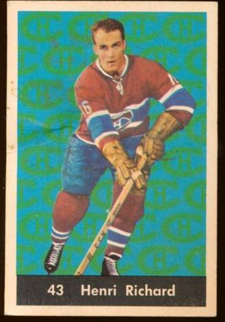1961 Parkhurst Hockey Henri Richard #43 PSA 4