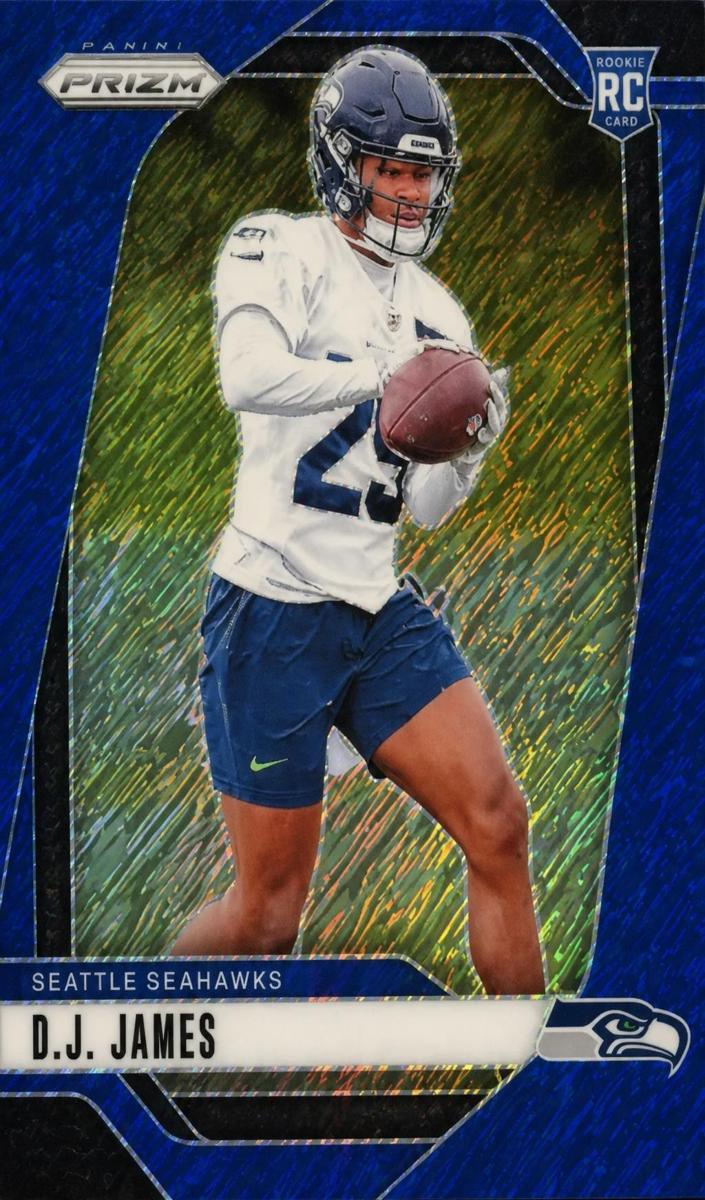 2024 Panini Prizm Football Blue Shimmer D.J. James #322