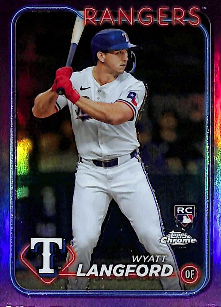 2024 Topps Chrome Baseball Refractor Wyatt Langford #122 PSA 9