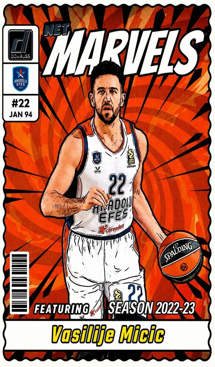 2023 Donruss Turkish Airlines EuroLeague Basketball Vasilije Micic #23