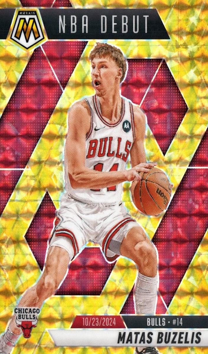 2024 Panini Mosaic Basketball Reactive Yellow Matas Buzelis #257 PSA 9