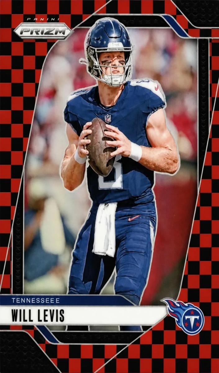2024 Panini Prizm Football Black and Red Checker Will Levis #277