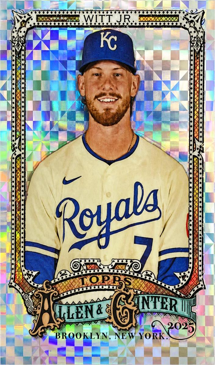 2025 Topps Allen & Ginter Baseball X-Fractor Bobby Witt Jr. #123