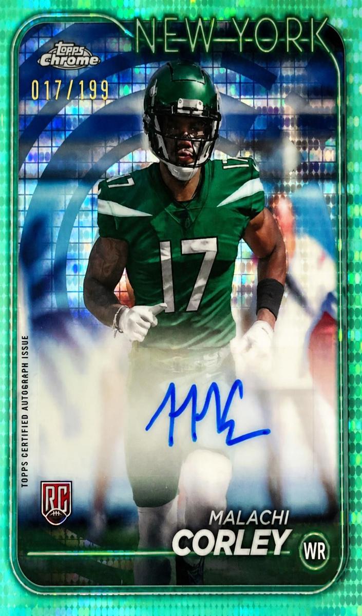 2024 Topps Chrome Football Aqua Refractor Malachi Corley #RA-MCO