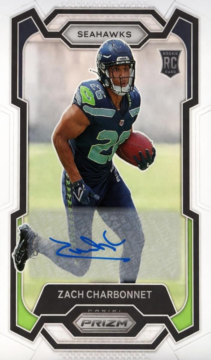 2023 Panini Prizm Football Silver Zach Charbonnet #392 PSA 9