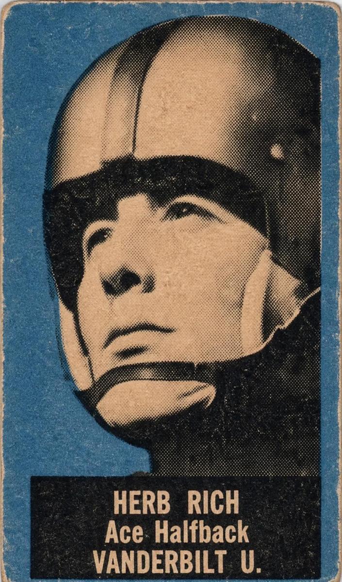 1950 Topps Felt Backs Football Herb Rich #69