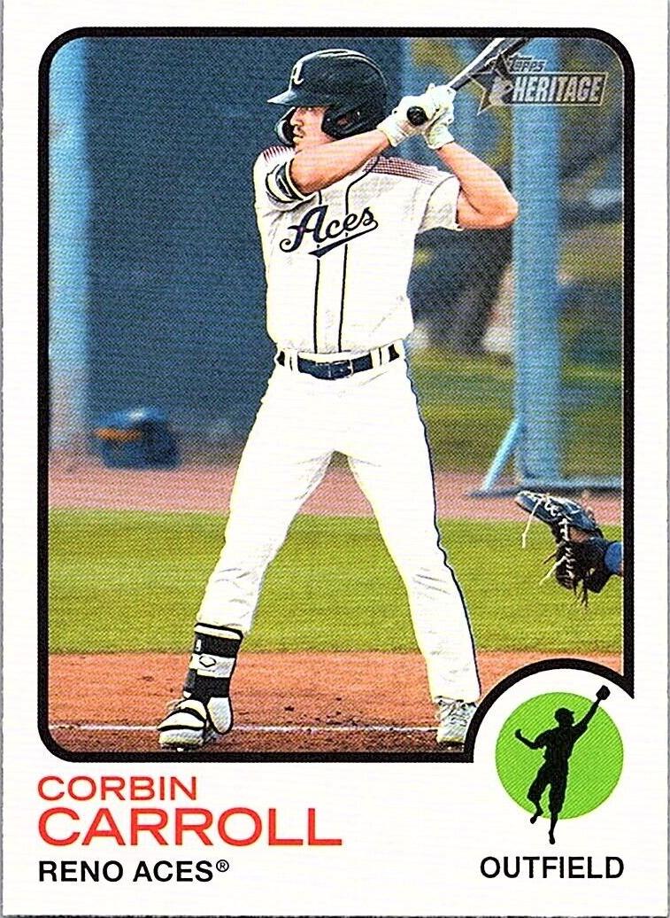 2022 Topps Heritage Minor League Baseball Corbin Carroll #121 PSA 8