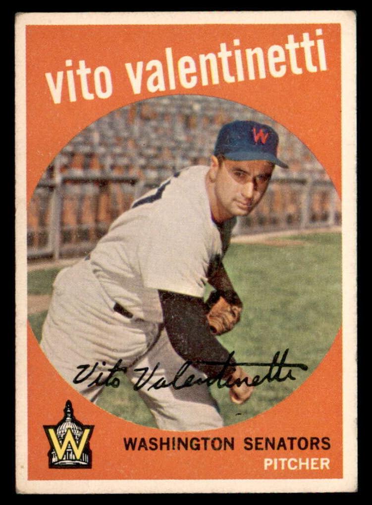 1959 Topps Baseball Vito Valentinetti #44 PSA 7