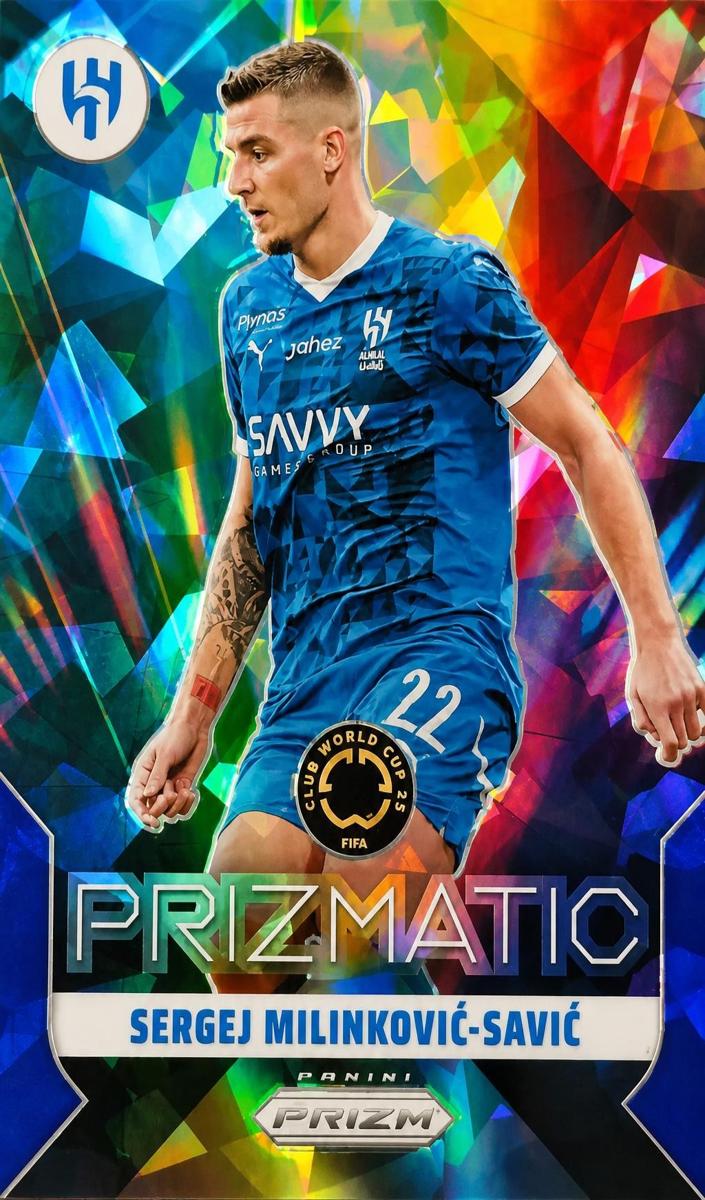 2025 Panini Prizm FIFA Club World Cup Soccer Blue Ice Sergej Milinkovic-Savic #1